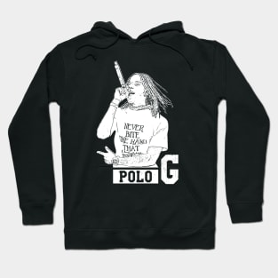 Polo G // Rapper // White retro Hoodie